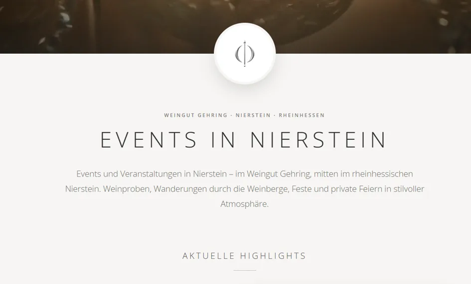 Events in Nierstein – Website des Weinguts Gehring